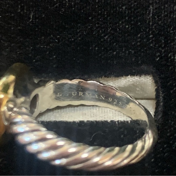 David Yurman noblesse two tone diamond ring - Picture 5 of 6